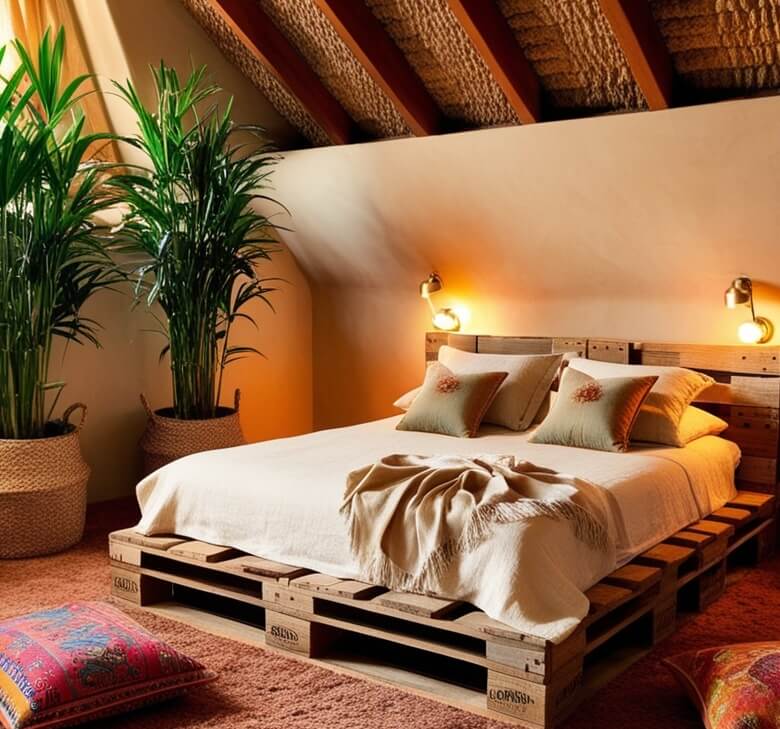 Arredare un monolocale low cost: Consigli pratici. 3 letto in pallets 1