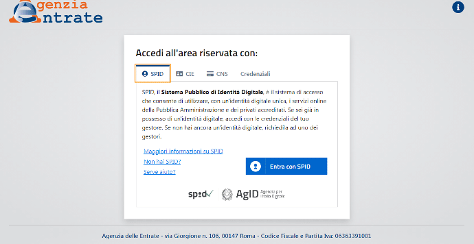 Come comunicare la risoluzione del contratto di affitto? 2 accesso area riservata