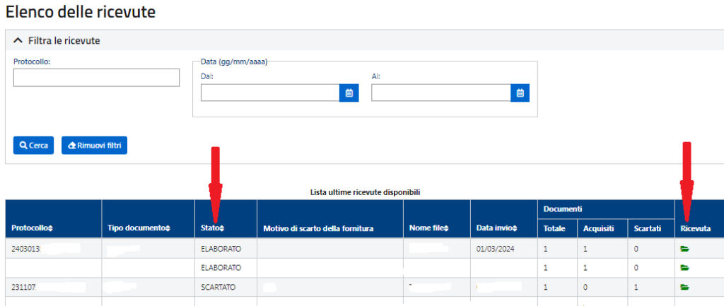Registrazione del comodato online: Facile in 8 punti. 8 elenco ricevute