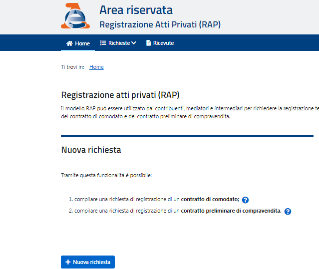 Registrazione del comodato online: Facile in 8 punti.