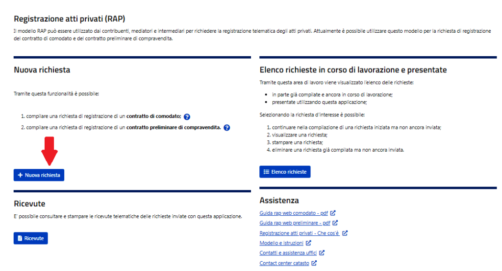 Registrazione del comodato online: Facile in 8 punti. 3 registrazione rap