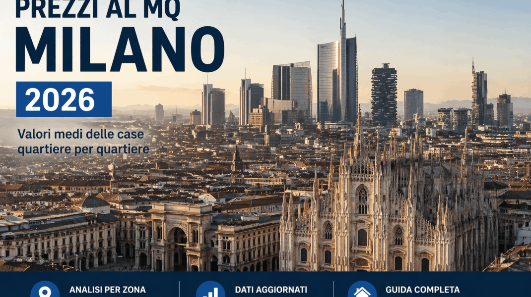 Prezzi al mq a Milano 2026: quartiere per quartiere